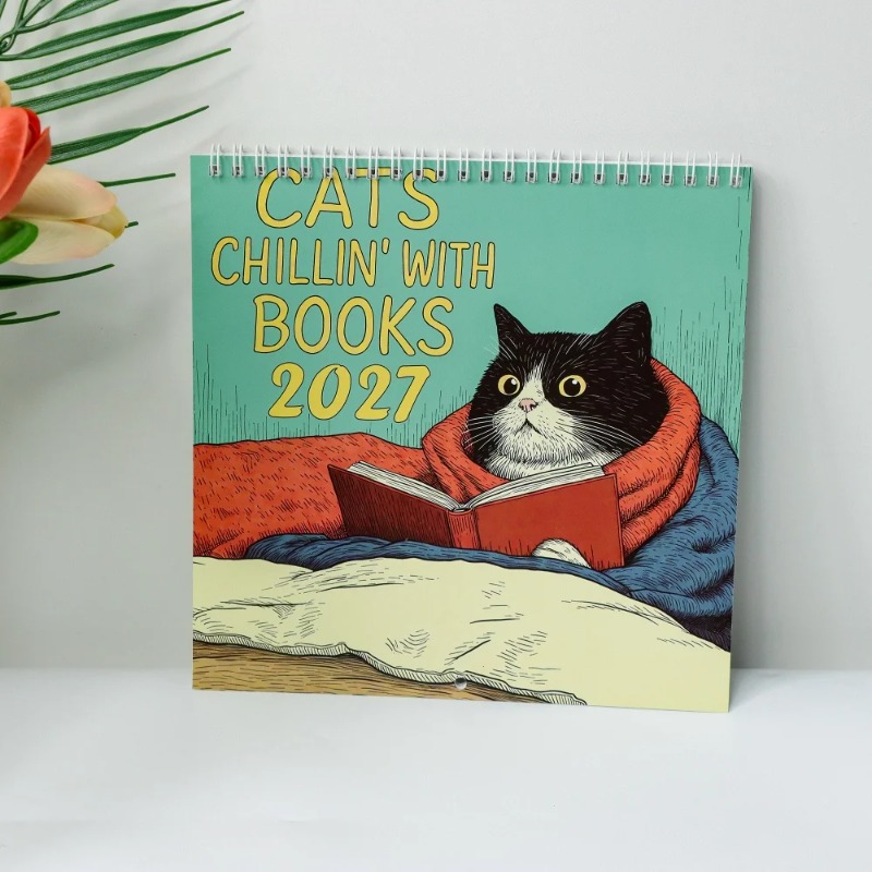 Home Decor Quirky - Calendario de pared de gatos 2027,