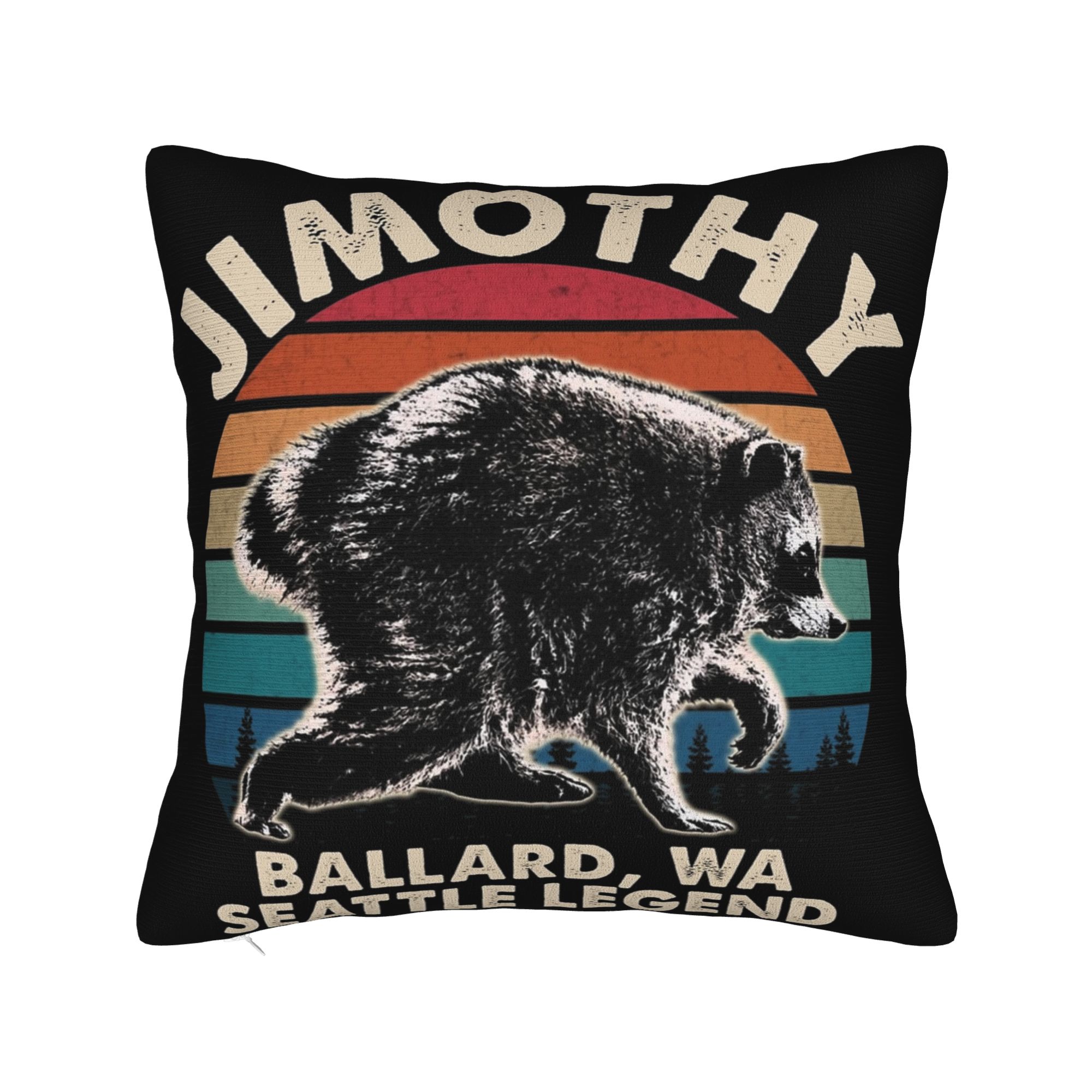 Home Decor Medan - Fundas de almohada decorativas Jimothy Raccoon