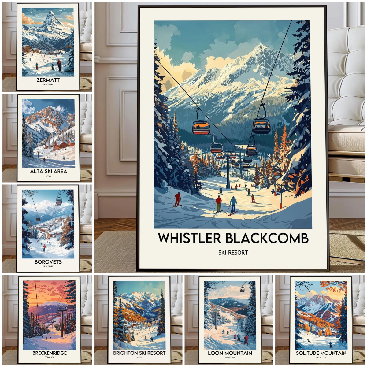 Home Decor Canada - Póster de estación de esquí Telluride