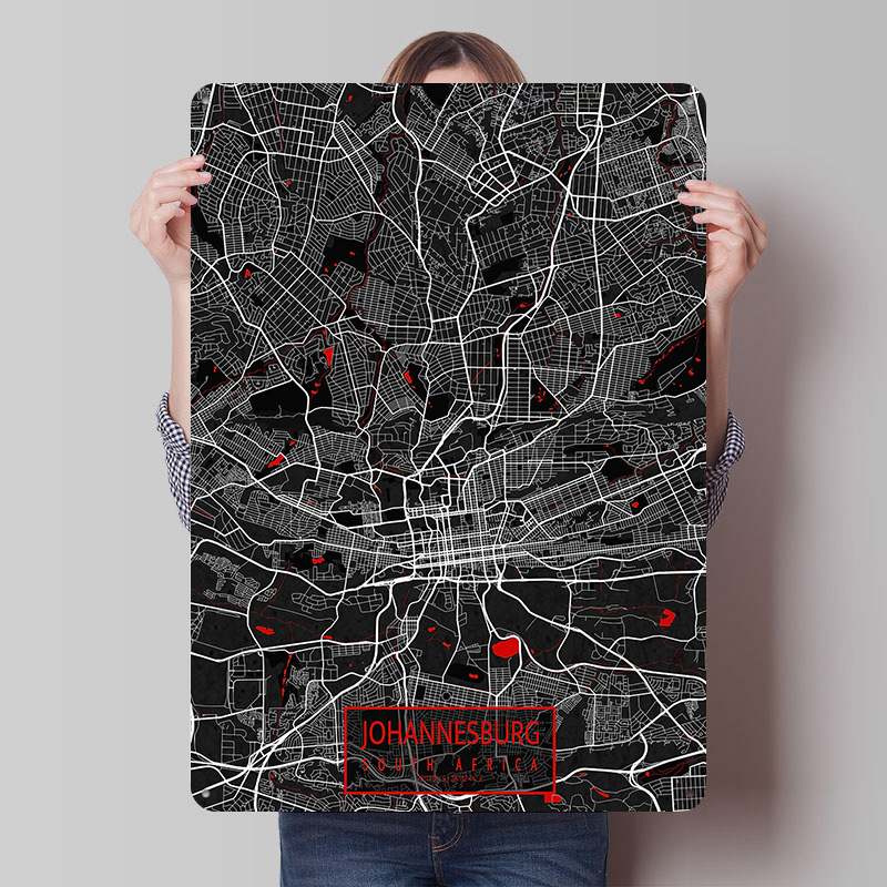 Home Decor Johannesburg - Mapa de la ciudad de Johannesburgo,
