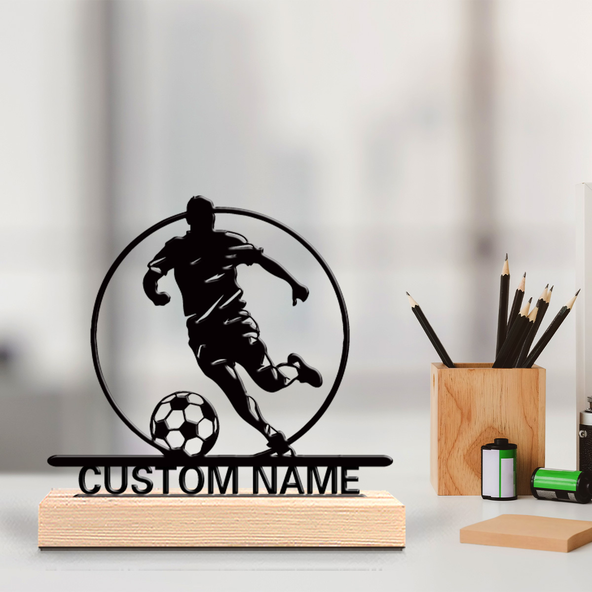 Home Decor Quirky - Estatua Metálica Personalizada de Jugador de