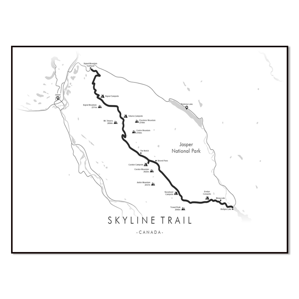 Home Decor Canada - Mapa del Trail Skyline, cartel de