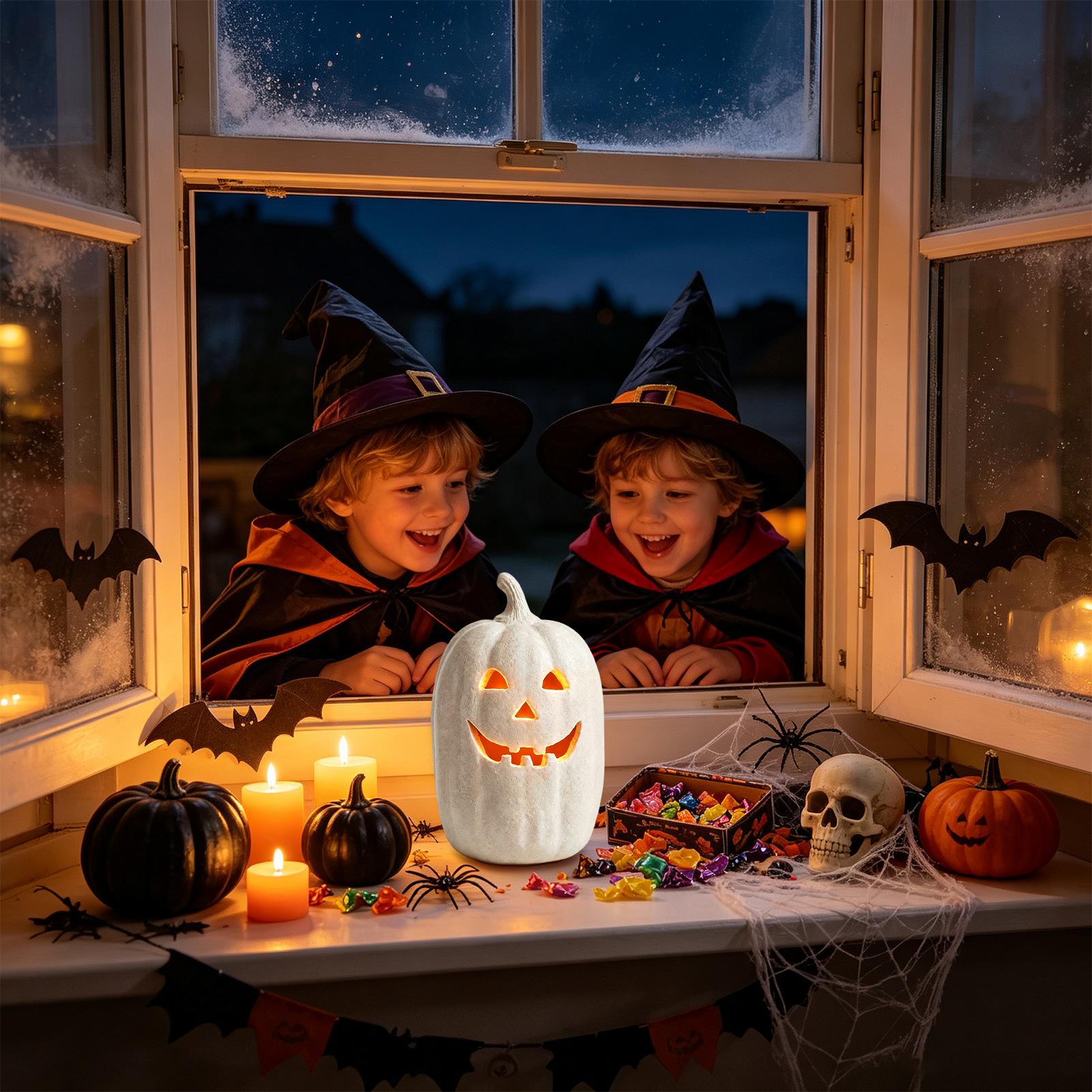 Home Decor Handmade - Decoración de calabaza de Halloween, calabaza