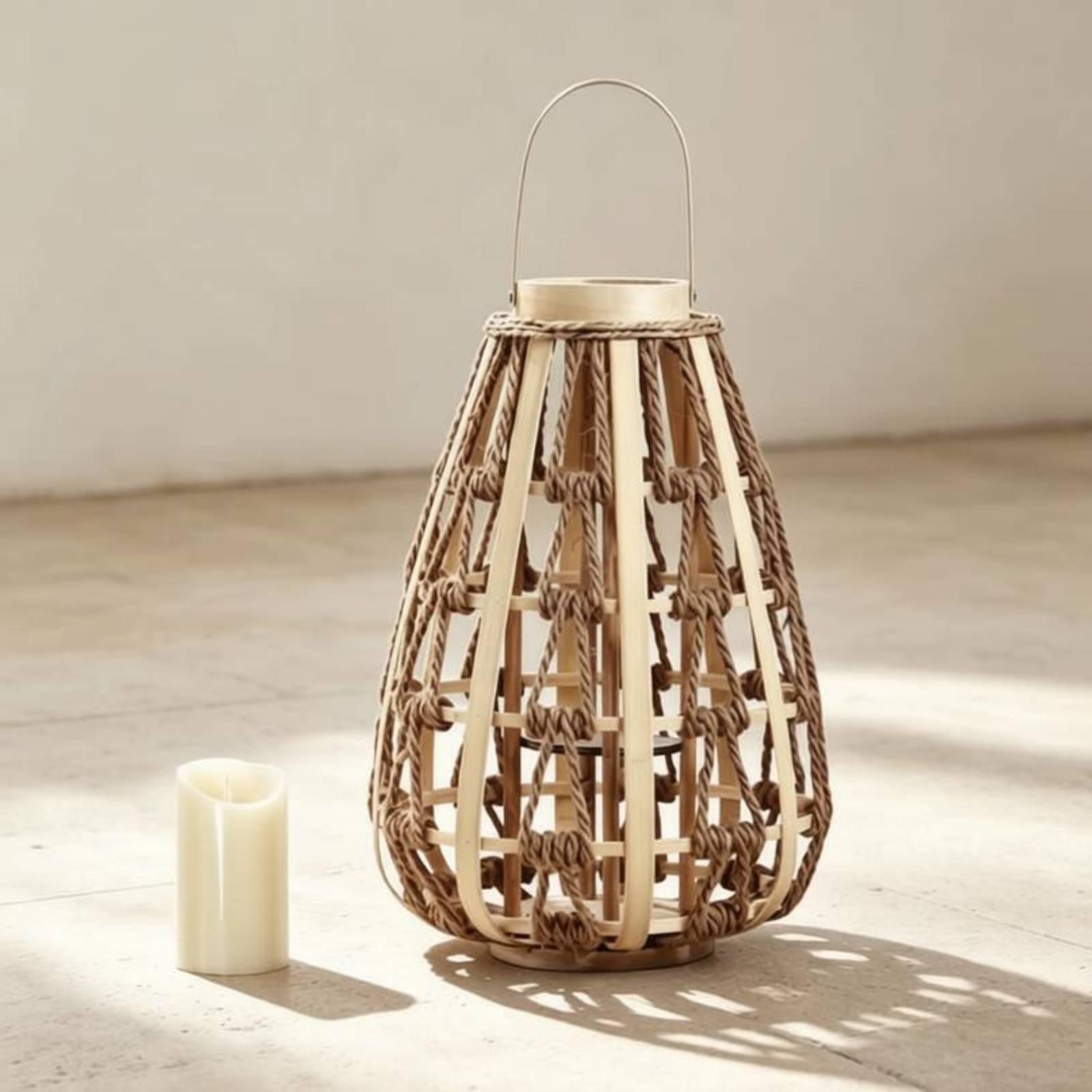 Portavelas de Cuerda de Madera - Home Decor Handmade reseña y precio