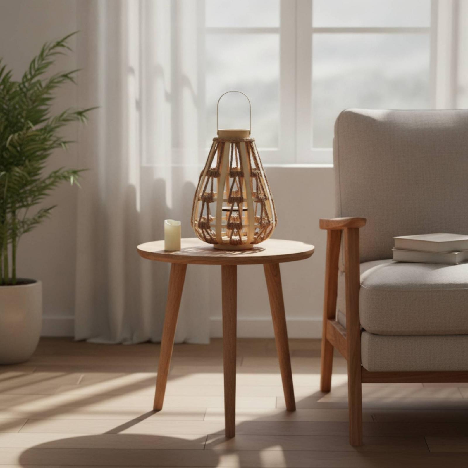 Portavelas de Cuerda de Madera - Home Decor Handmade reseña y precio