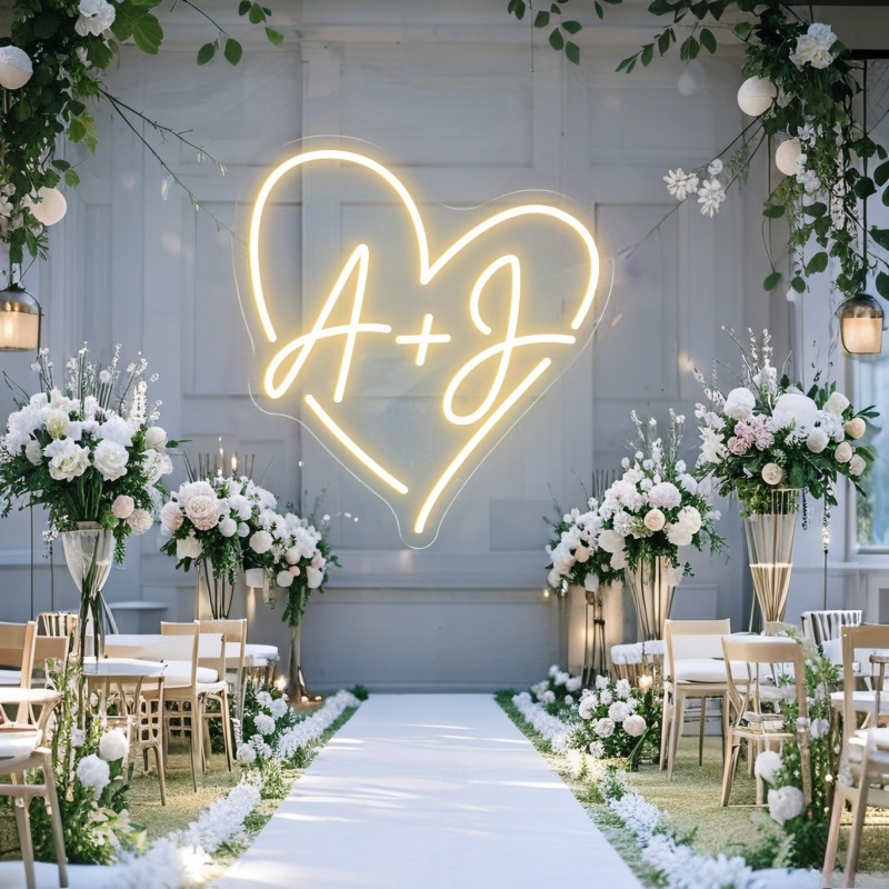 Letrero de neón LED con inicia - Home Decor For Wedding reseña y precio