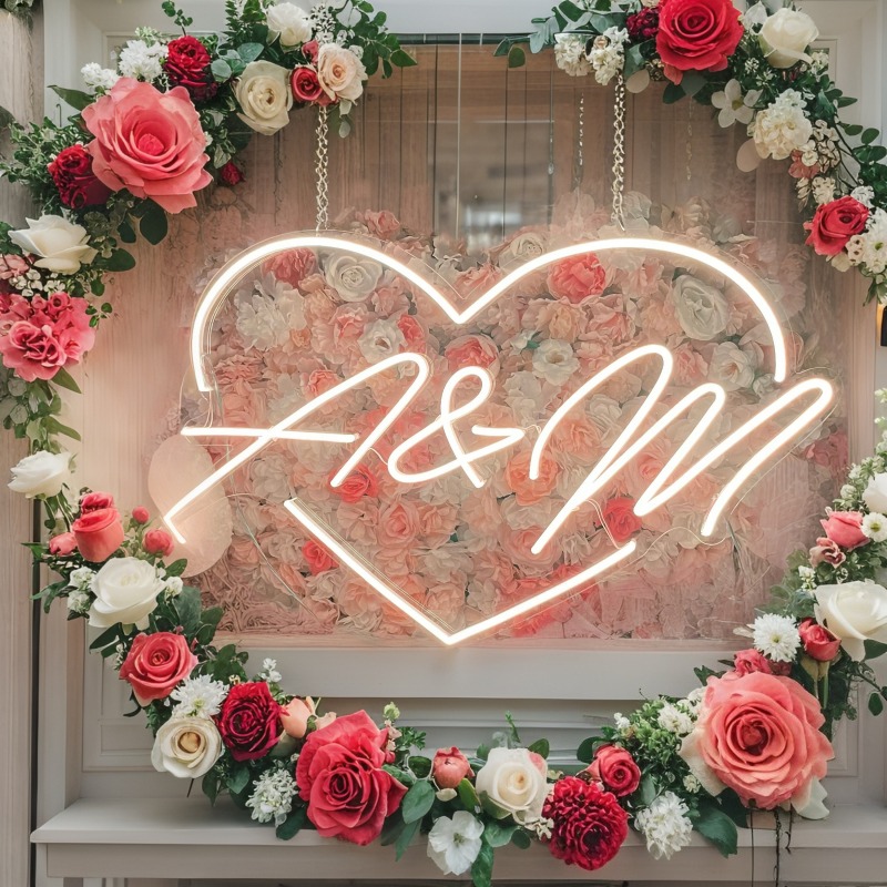 Letrero de neón LED con inicia - Home Decor For Wedding reseña y precio