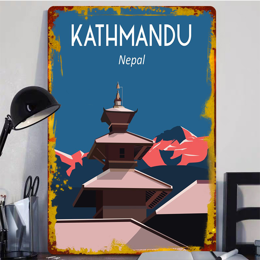 Kathmandu Nepal Vintage Metal  - Home Decor Kathmandu reseña y precio