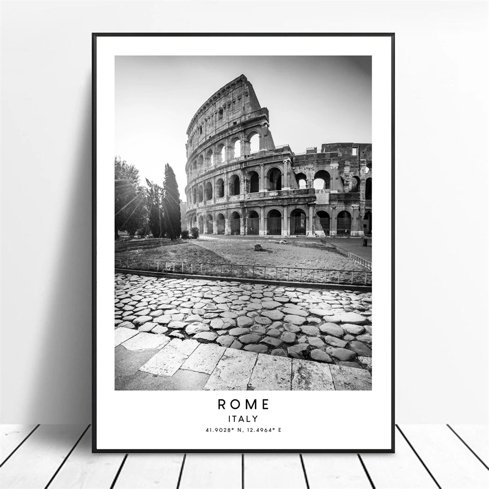Póster de viaje de roma, Madri - Home Decor Kathmandu reseña y precio
